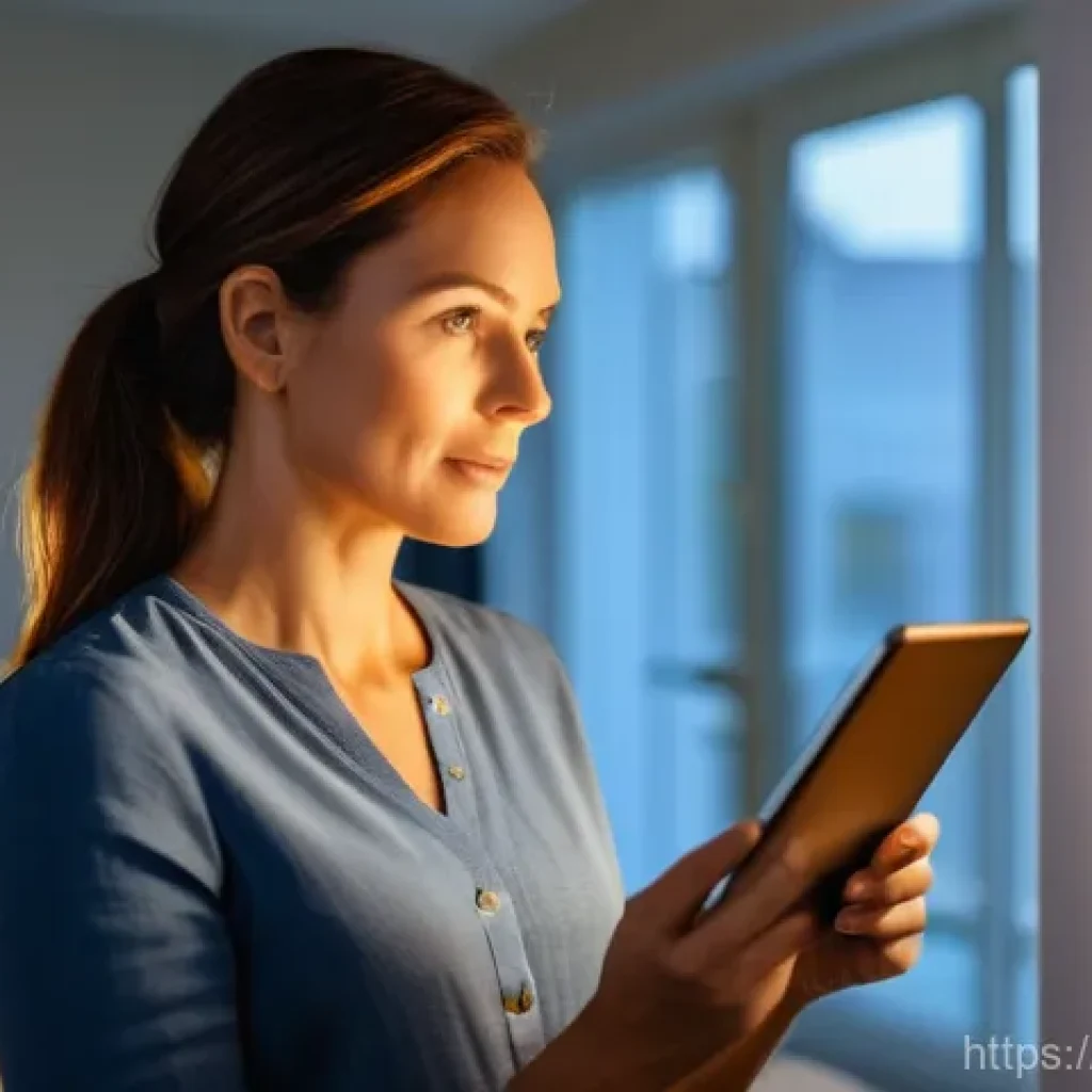 전기공사기사와 전기 부하 분석 - **Prompt: Empowered Homeowner Analyzing Energy Usage**
    "A confident woman in her late 30s stands...