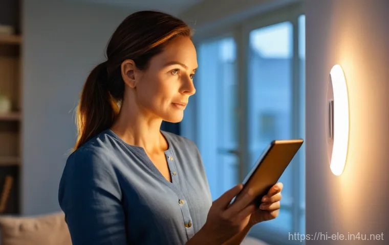 전기공사기사와 전기 부하 분석 - **Prompt: Empowered Homeowner Analyzing Energy Usage**
    "A confident woman in her late 30s stands...