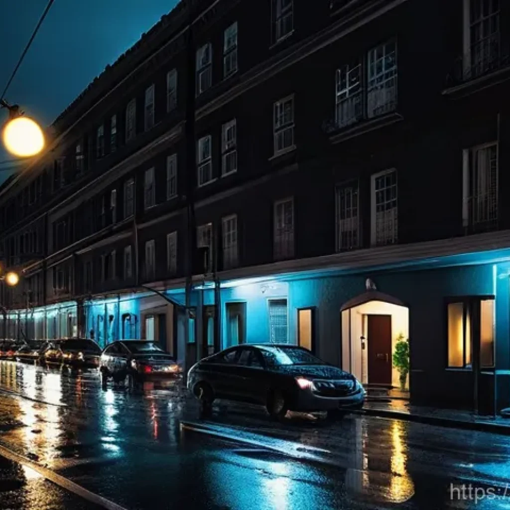 전기공사기사와 전기 재난 복구 사례 - **Prompt:** A serene yet impactful scene depicting a major power outage in a bustling city after a s...