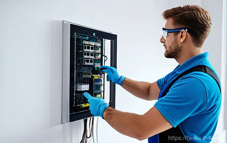 전기기사 취득 후 경력 개발 계획 - **Prompt:** A skilled electrician, in their late 20s to early 30s, dressed in a clean, professional ...