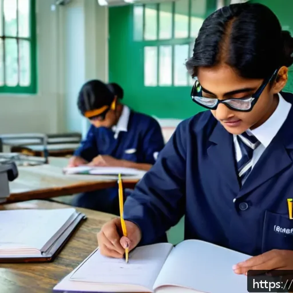 전기기사 실기시험에서의 채점 기준 - A focused Indian student wearing neat school uniform and safety goggles, diligently performing an el...